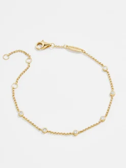 Yasmine 18K Gold Vermeil Birthstone Bracelet - Crystal