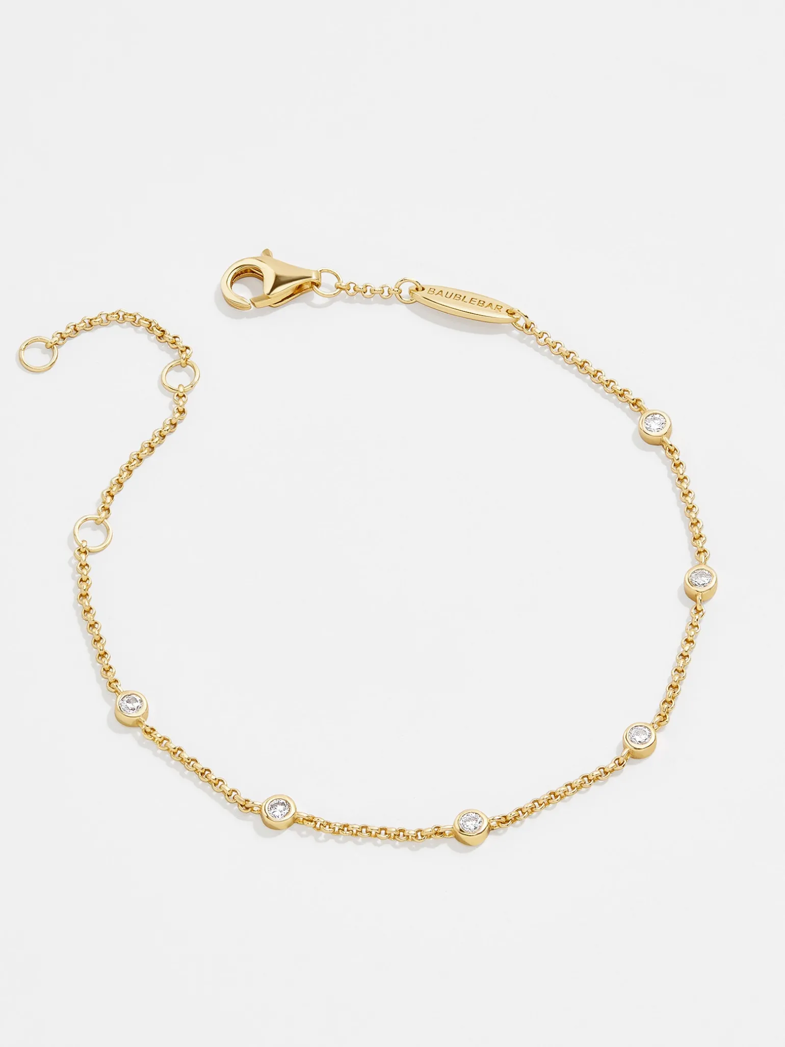 Yasmine 18K Gold Vermeil Birthstone Bracelet - Crystal