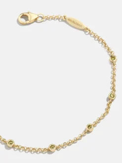Yasmine 18K Gold Vermeil Birthstone Bracelet - Peridot