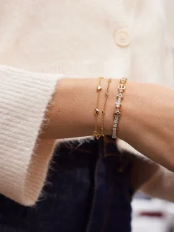 Yasmine 18K Gold Vermeil Birthstone Bracelet - Sapphire