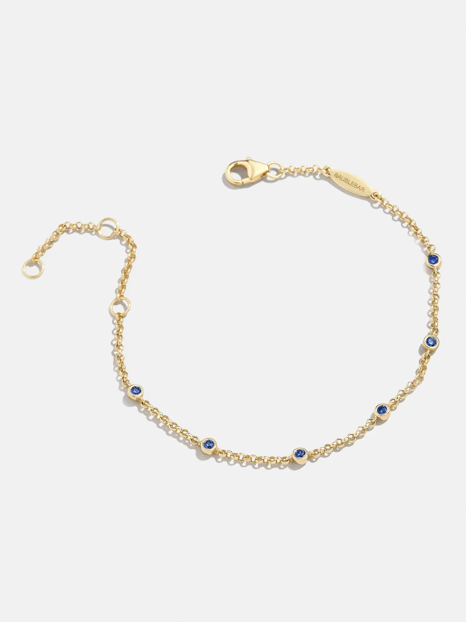 Yasmine 18K Gold Vermeil Birthstone Bracelet - Sapphire