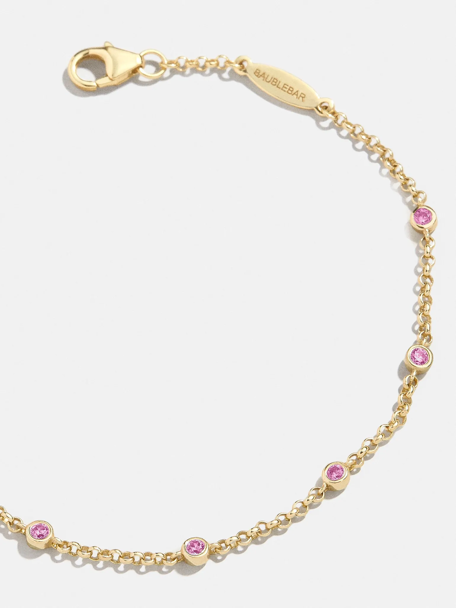 Yasmine 18K Gold Vermeil Birthstone Bracelet - Rose
