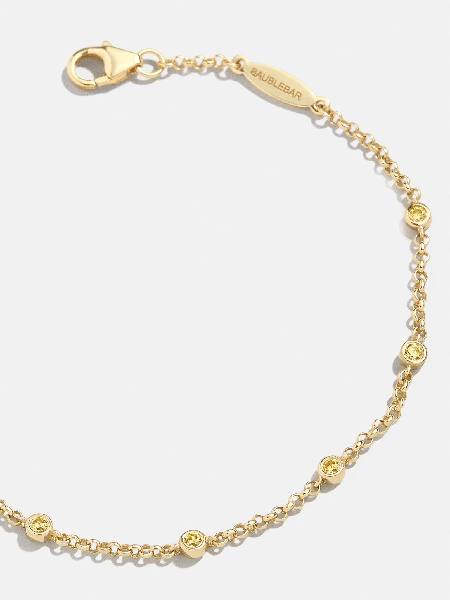 Yasmine 18K Gold Vermeil Birthstone Bracelet - Topaz