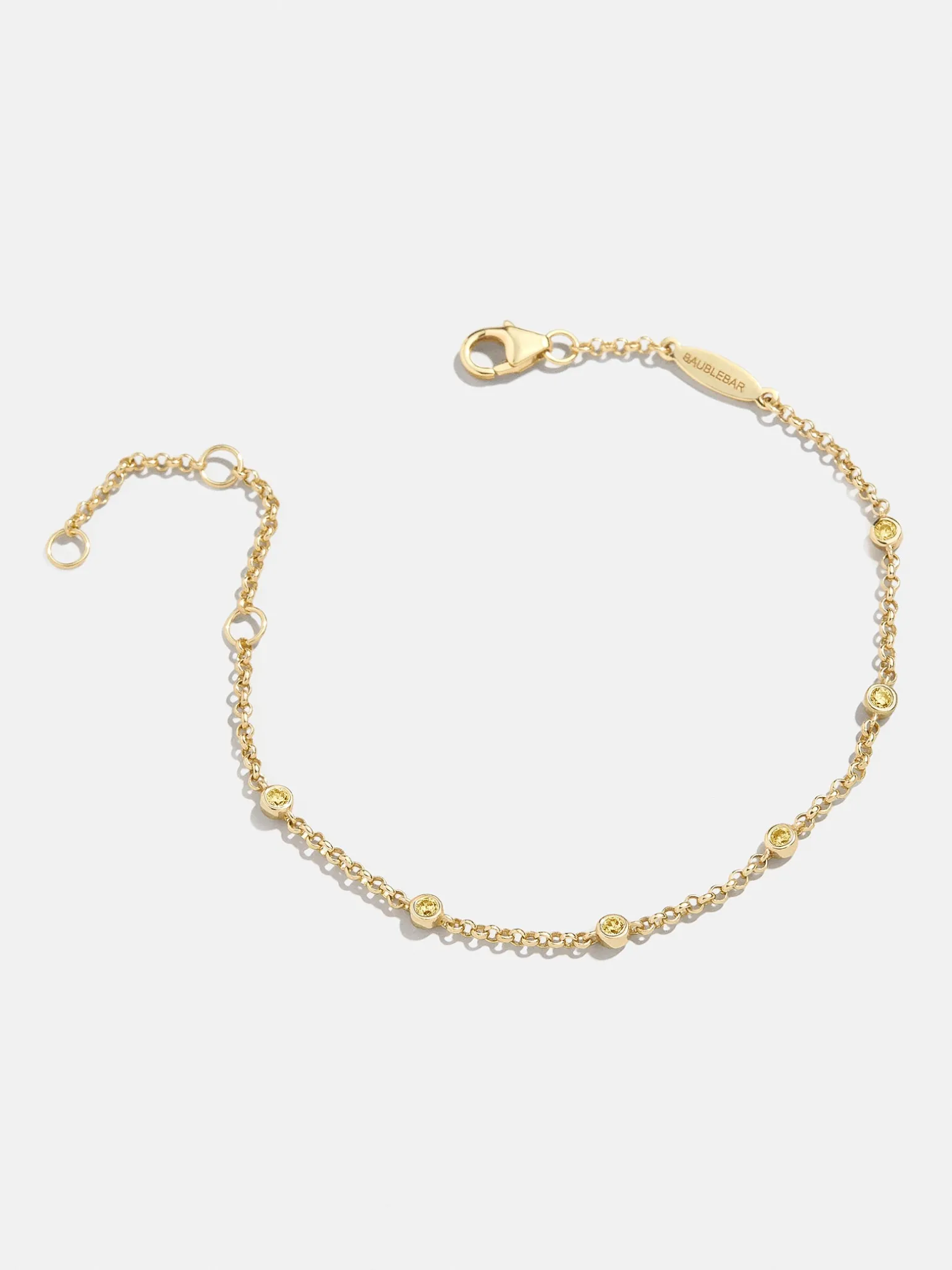 Yasmine 18K Gold Vermeil Birthstone Bracelet - Topaz