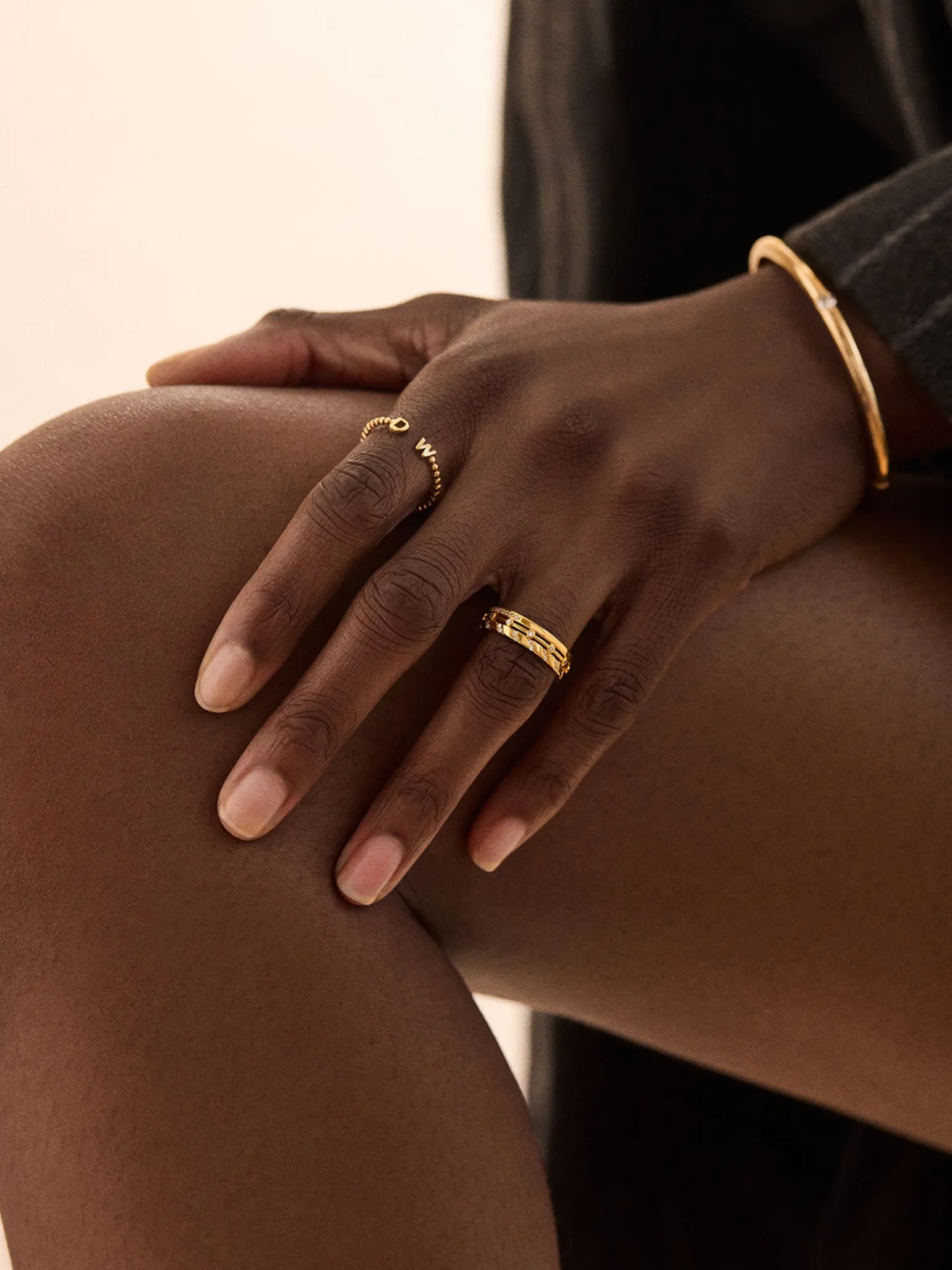 Zaria 18K Gold Vermeil Ring - Gold/Pavé