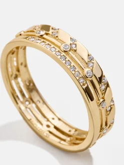 Zaria 18K Gold Vermeil Ring - Gold/Pavé