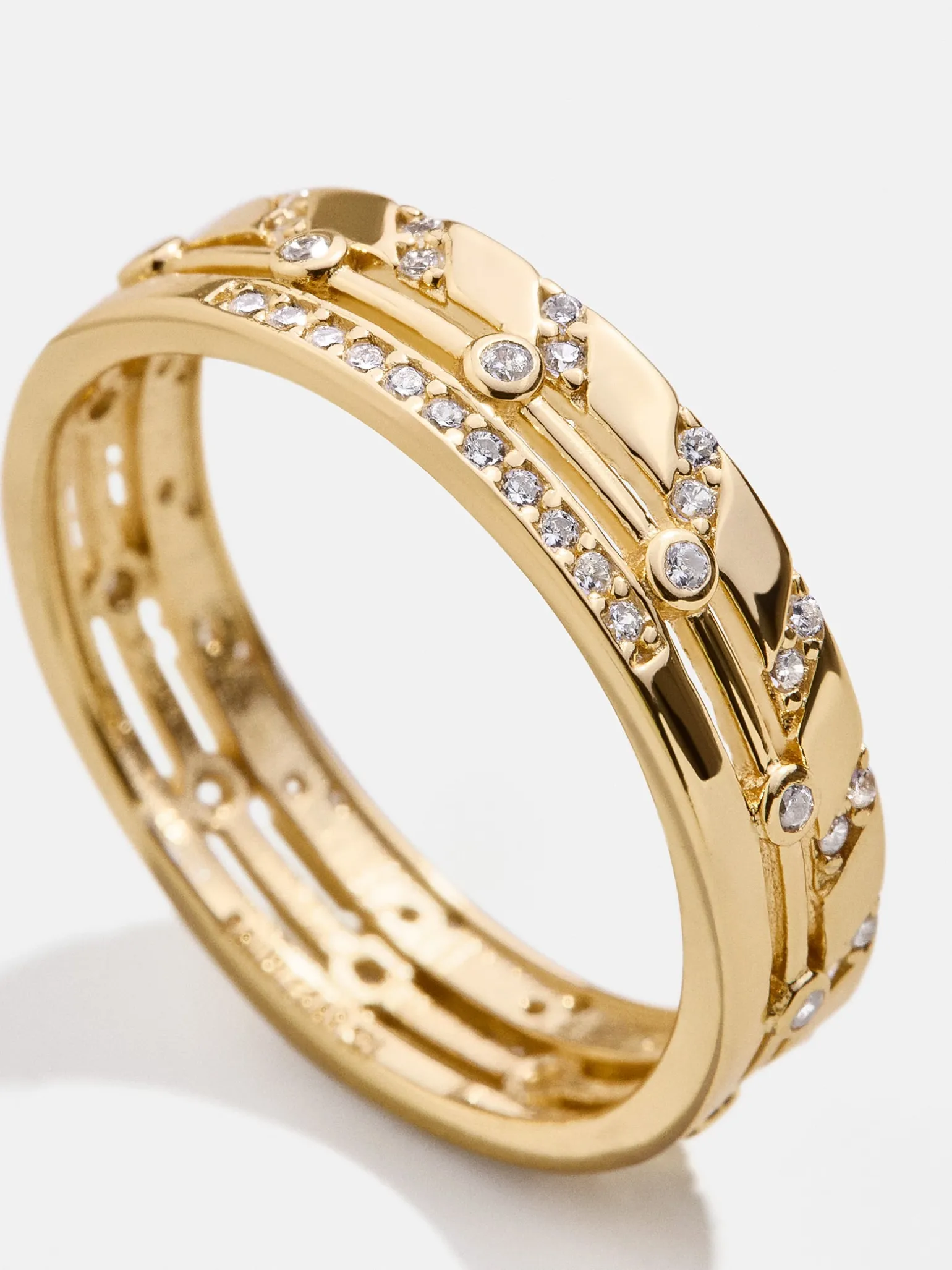 Zaria 18K Gold Vermeil Ring - Gold/Pavé